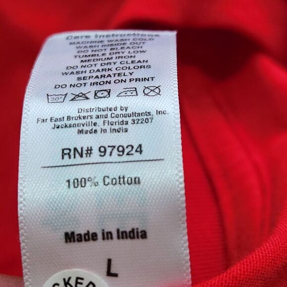 A Summer Tee Independence Day Tshirt Size Large Red Color July 4th.  New - Picture 8 of 10